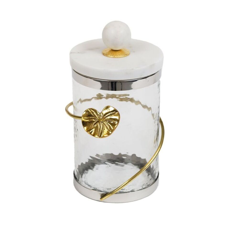 Alice Pazkus 4.5In Diameter Gold Canister, Yellow